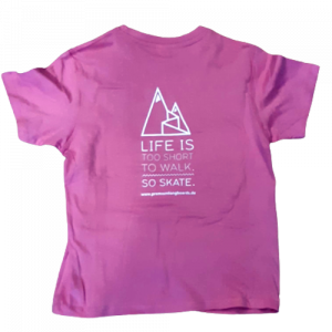 Premium Longboards Kids T-Shirt Life is too Short to walk Pink Gr. 126
